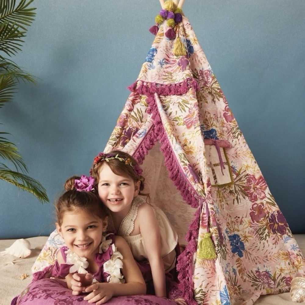 Girls Matilda Jane Enchanted Garden Floral Tropical Tent - 45" x 57"